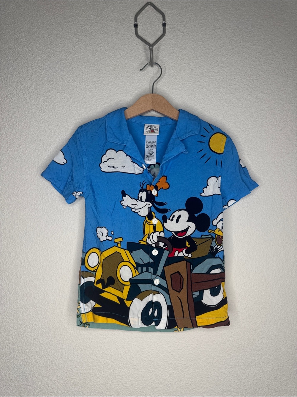 Disney Mickey & Friends Blue Kids Button Up Shirt